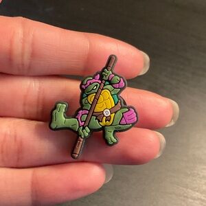 Jibbitz Teenage Mutant Ninja Turtle Donatello Purple Green Yellow Charm